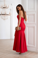 Elegancka Sukienka Maxi wieczorowa  MOLI czerwony
