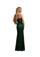 Elegancka  MAXI Sukienka Gorsetowa DAPHNE  - zielony