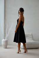 Elegancka gorsetowa midi Sukienka Anabel czarny