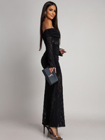 SUKIENKA MAXI HISZPANKA Z KORONKĄ Hannah CZARNA