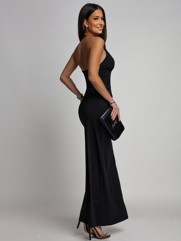 ELEGANCKA SUKIENKA MAXI  ZE ZDOBIENIEM Yoko czarna