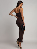 DOPASOWANA SUKIENKA MAXI Rachel  czekoladowa