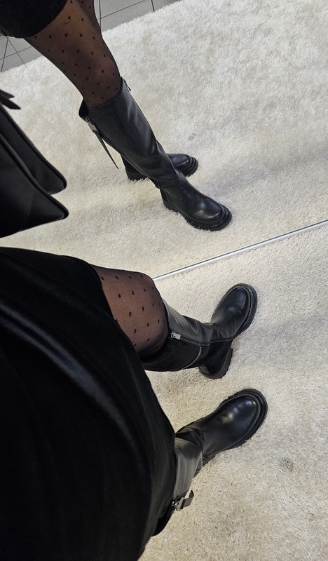 Eleganckie Kozaki ze Skóry Naturalnej czarne