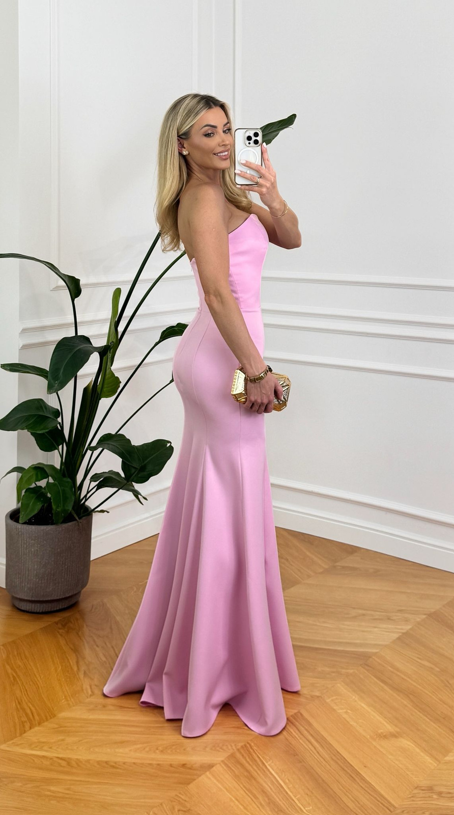 Elegancka Sukienka Maxi wieczorowa  MELISA różowy