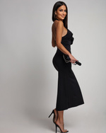 ELEGANCKA DOPASOWANA SUKIENKA MAXI Jasmine czarna