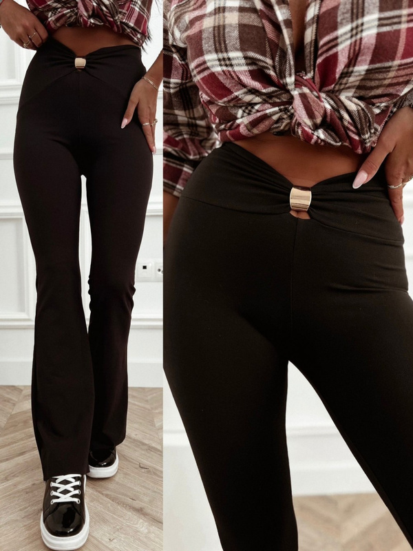 LEGGINSY Z BIŻUTERYJNYM ZDOBIENIEM Kaori czarne