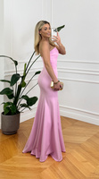 Elegancka Sukienka Maxi wieczorowa  MELISA różowy