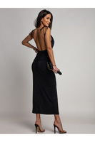Elegancka Maxi Sukienka z odkrytami plecami Angela czarny