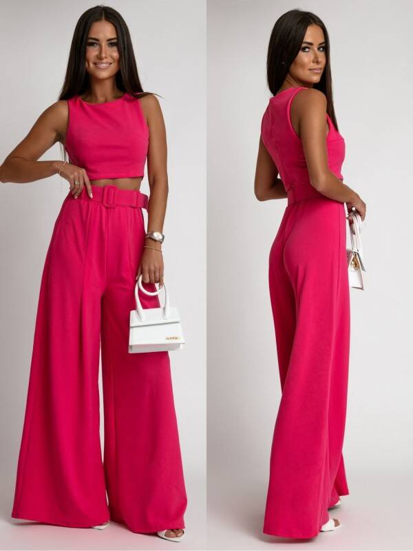 ELEGANCKI DWUCZĘŚCIOWY KOMPLET DAMSKI Danita- fuksja